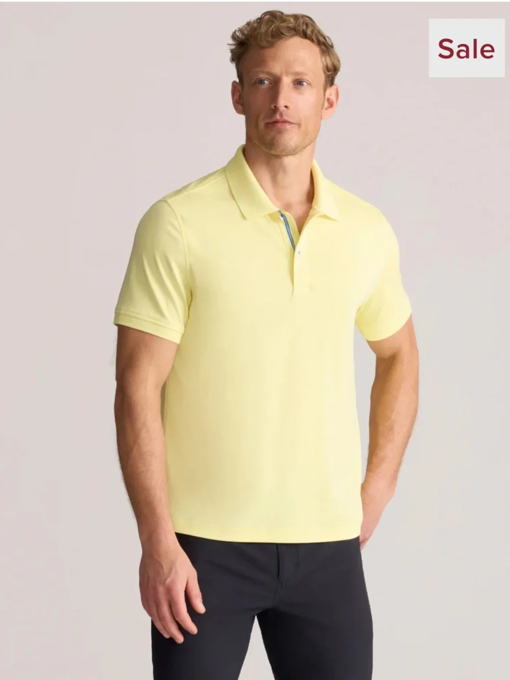 UNTUCKit Damaschino Short Sleeve Polo Yellow